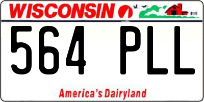WI license plate 564PLL