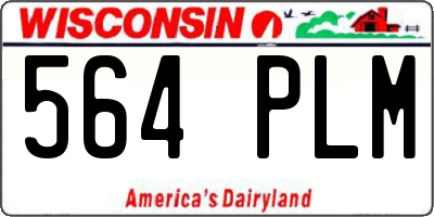 WI license plate 564PLM