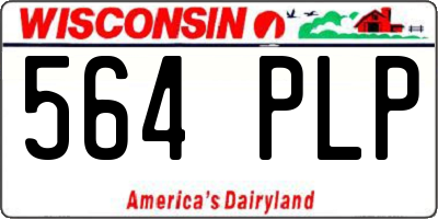 WI license plate 564PLP