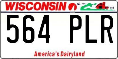 WI license plate 564PLR