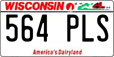 WI license plate 564PLS