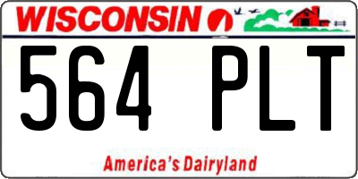 WI license plate 564PLT