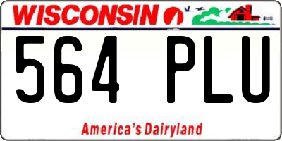 WI license plate 564PLU