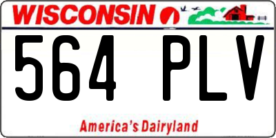 WI license plate 564PLV