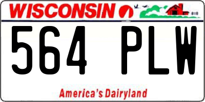 WI license plate 564PLW