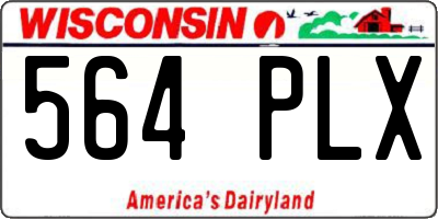 WI license plate 564PLX
