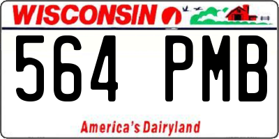 WI license plate 564PMB