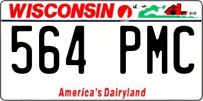 WI license plate 564PMC