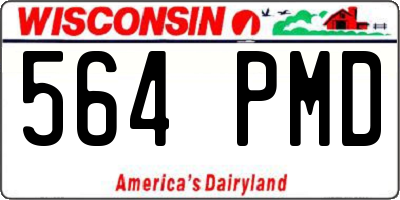 WI license plate 564PMD