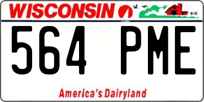WI license plate 564PME