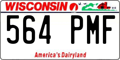 WI license plate 564PMF