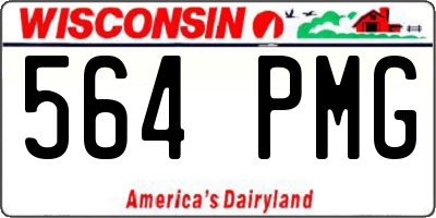 WI license plate 564PMG