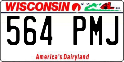 WI license plate 564PMJ