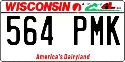 WI license plate 564PMK