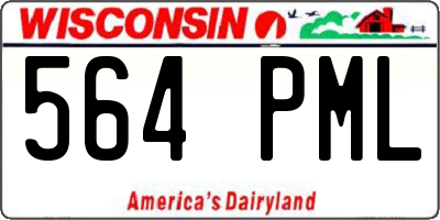 WI license plate 564PML
