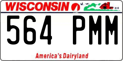WI license plate 564PMM