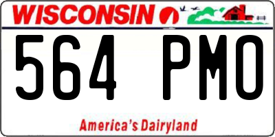 WI license plate 564PMO