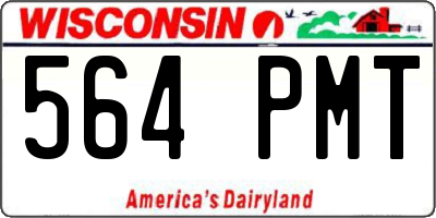 WI license plate 564PMT