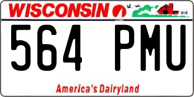 WI license plate 564PMU