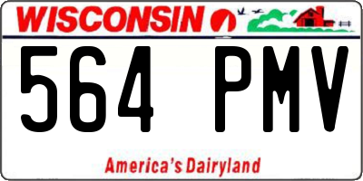 WI license plate 564PMV