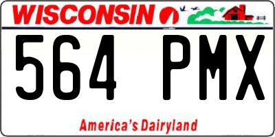 WI license plate 564PMX