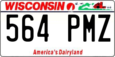 WI license plate 564PMZ