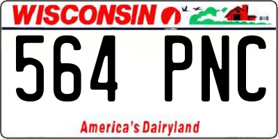 WI license plate 564PNC