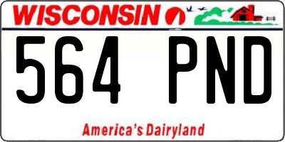 WI license plate 564PND
