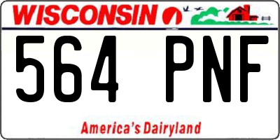 WI license plate 564PNF