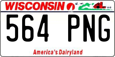 WI license plate 564PNG