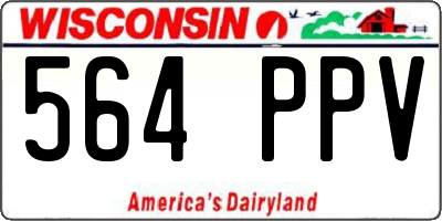 WI license plate 564PPV
