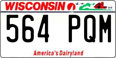 WI license plate 564PQM