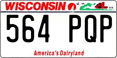 WI license plate 564PQP