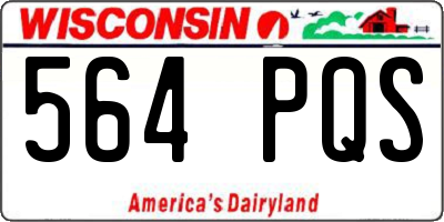 WI license plate 564PQS