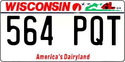 WI license plate 564PQT