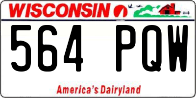 WI license plate 564PQW