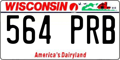 WI license plate 564PRB