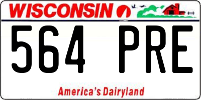WI license plate 564PRE