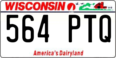 WI license plate 564PTQ