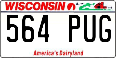 WI license plate 564PUG