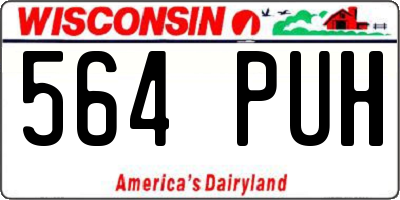 WI license plate 564PUH