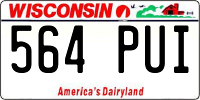 WI license plate 564PUI