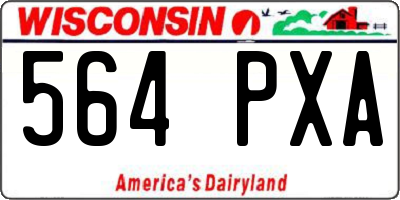 WI license plate 564PXA