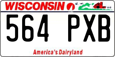 WI license plate 564PXB