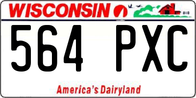 WI license plate 564PXC