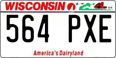 WI license plate 564PXE