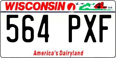 WI license plate 564PXF