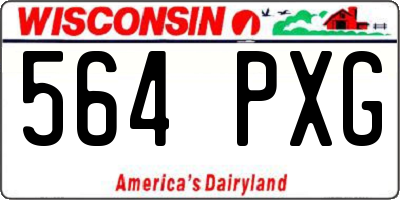 WI license plate 564PXG