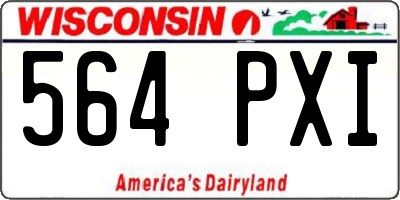 WI license plate 564PXI