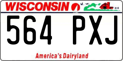 WI license plate 564PXJ
